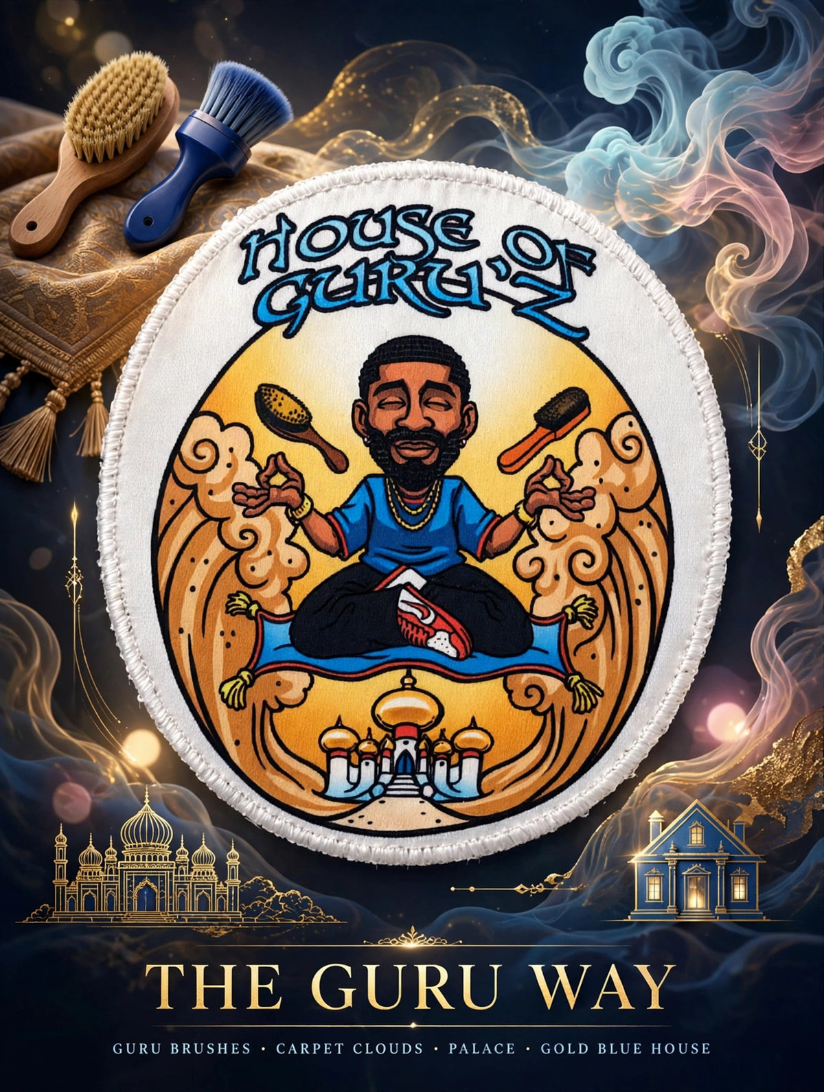 THE GURU SEAL™ — Wave Crown Patch | House of Guru'z™ Signature Edition | The House Seal Collection™ | GURU KUZTOM™