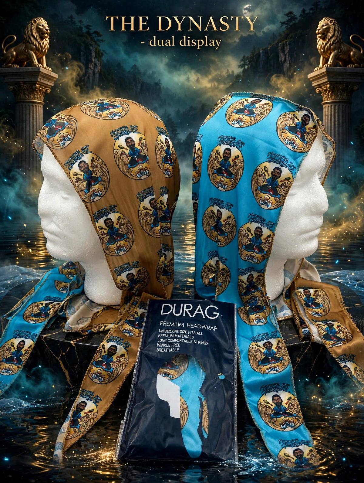 THE GILDED HONOR™ — Golden Coin Edition | Premium Silky Two-Tone Durag