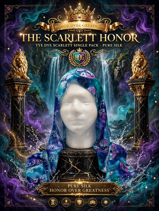 THE SCARLETT TIDE™ — Premium Pure Silk Durag | Scarlett Tie-Dye Edition
