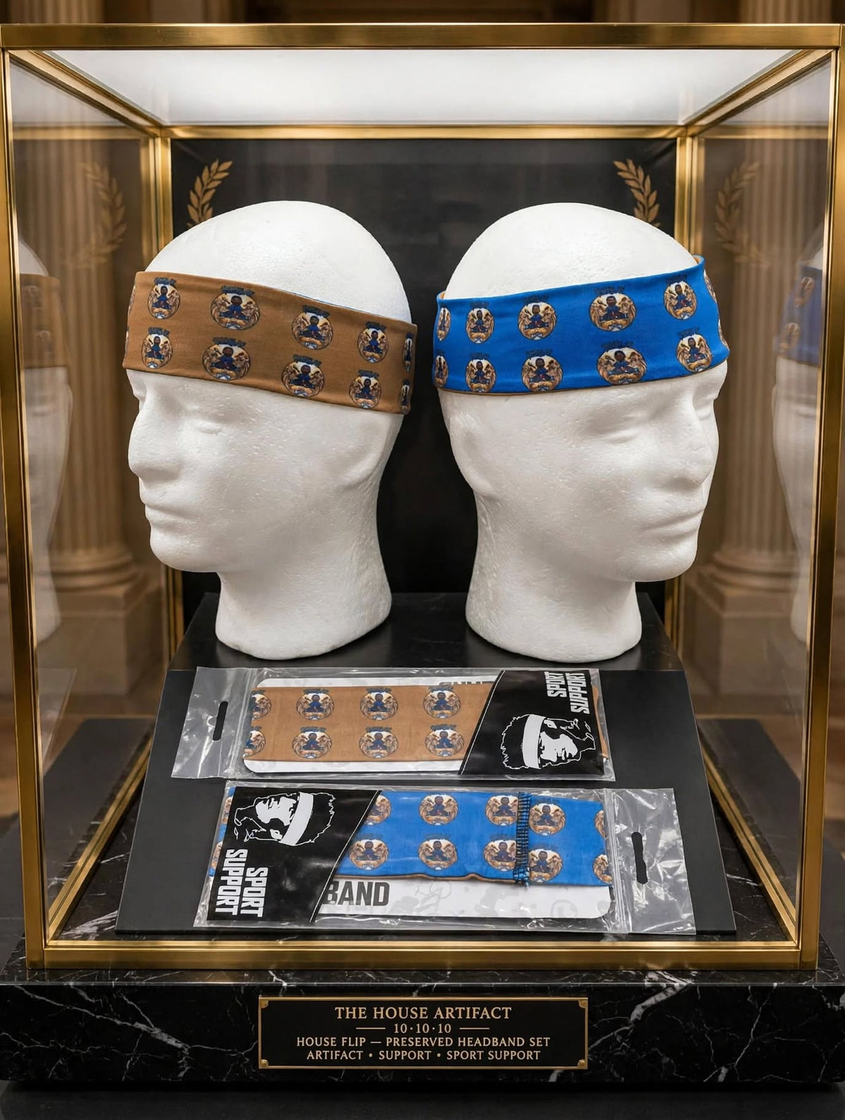 THE HOUSE FLIP™ — Reversible Two-Tone No-Knot Wave Compression Headband | All-Purpose House Edition | GURU KUZTOM™