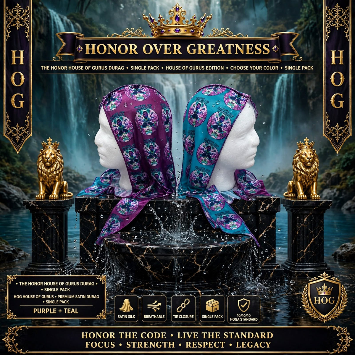 GURU KUZTOM — THE HOGA THRONE™ — SCARLET EDITION — PURE SILK