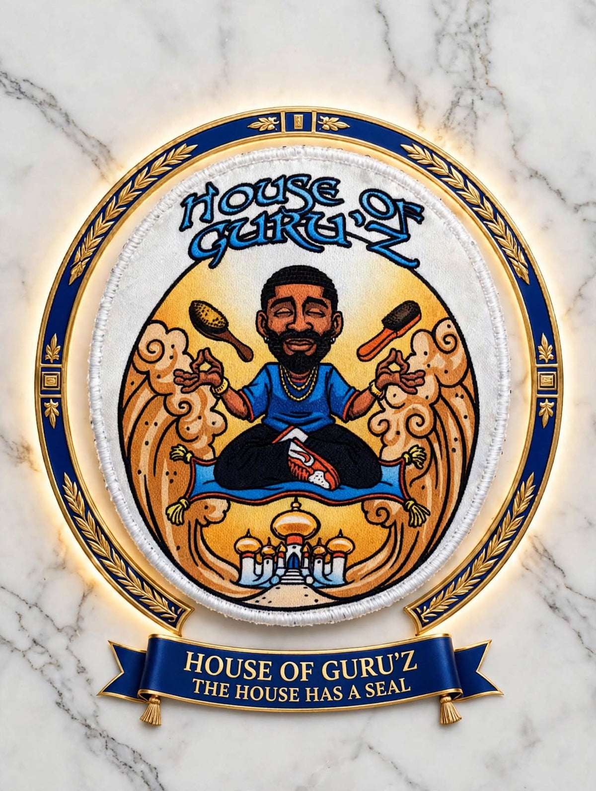 THE GURU SEAL™ — Wave Crown Patch | House of Guru'z™ Signature Edition | The House Seal Collection™ | GURU KUZTOM™