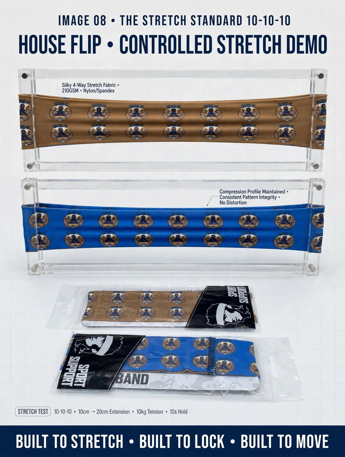 THE HOUSE FLIP™ — Reversible Two-Tone No-Knot Wave Compression Headband | All-Purpose House Edition | GURU KUZTOM™