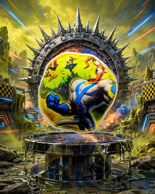 THE WORM WHO RULES™ — Wave Crown Patch | 90s Galactic Edition | GURU KUZTOM™