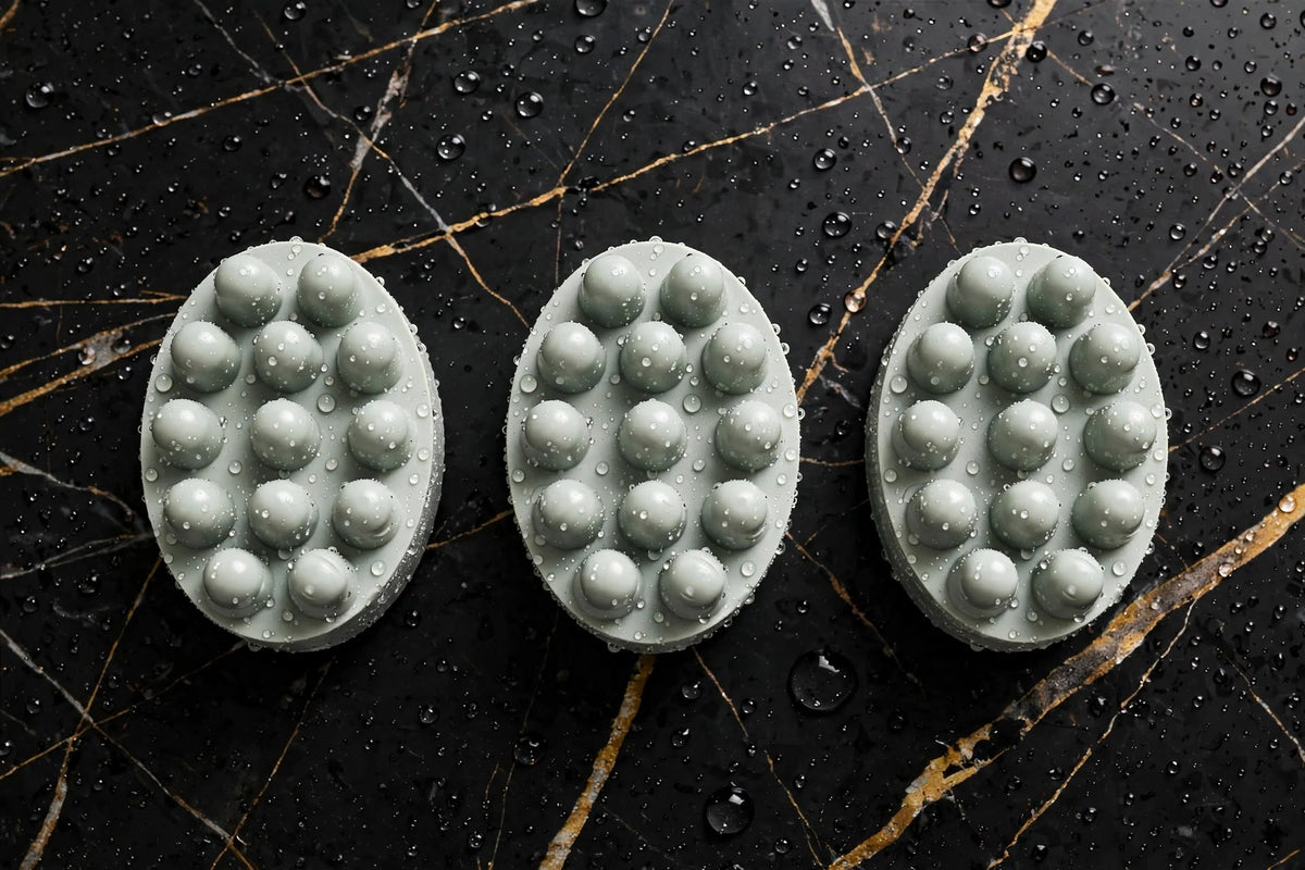 THE 5.4 OZ OVAL MASSAGER™ — 3-PACK | 5.4 OZ Premium Silicone Massage Bar | 14-Nub Deep Tissue Design