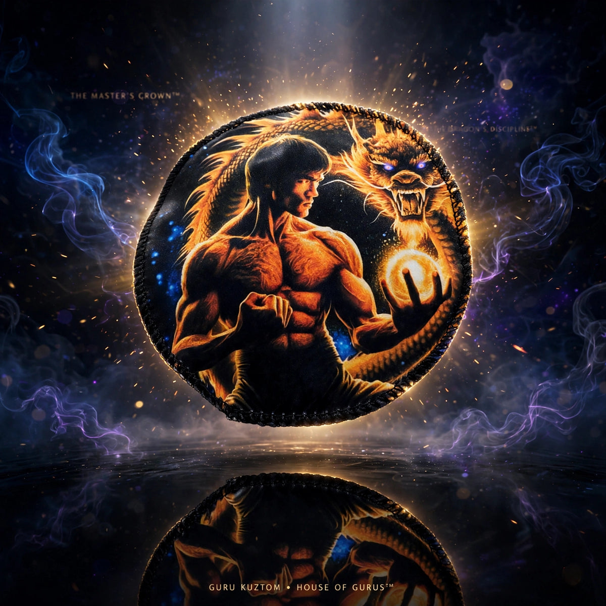 GURU KUZTOM™ — THE DRAGON'S DISCIPLINE™ — WAVE CROWN PATCH