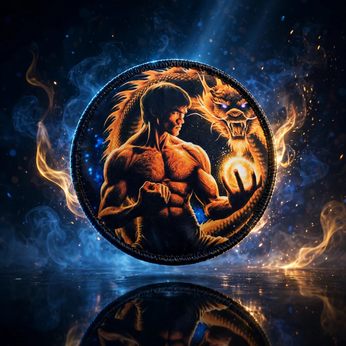 GURU KUZTOM™ — THE DRAGON'S DISCIPLINE™ — WAVE CROWN PATCH