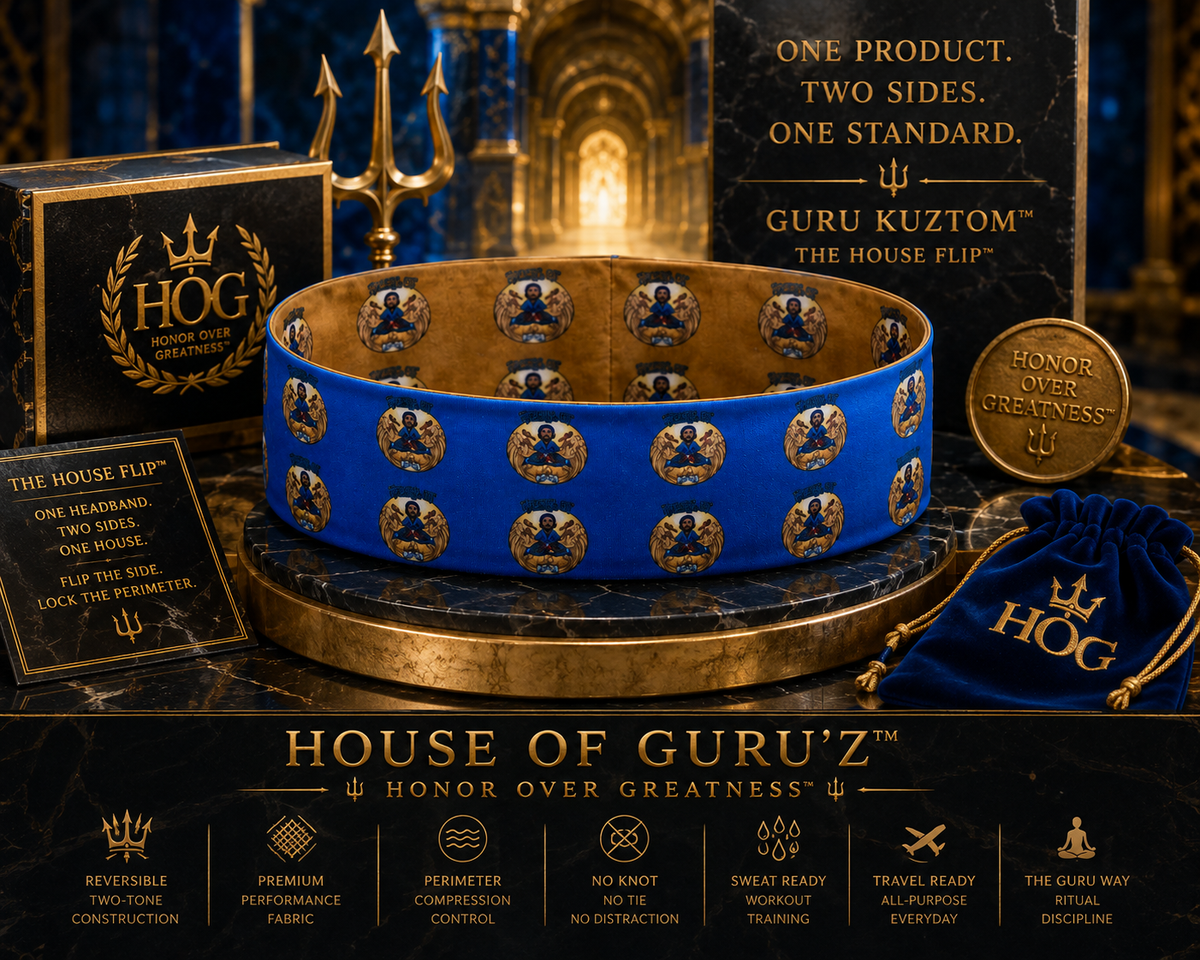 THE HOUSE FLIP™ — Reversible Two-Tone No-Knot Wave Compression Headband | All-Purpose House Edition | GURU KUZTOM™