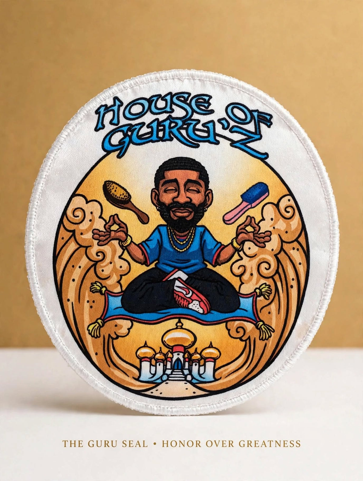 THE GURU SEAL™ — Wave Crown Patch | House of Guru'z™ Signature Edition | The House Seal Collection™ | GURU KUZTOM™