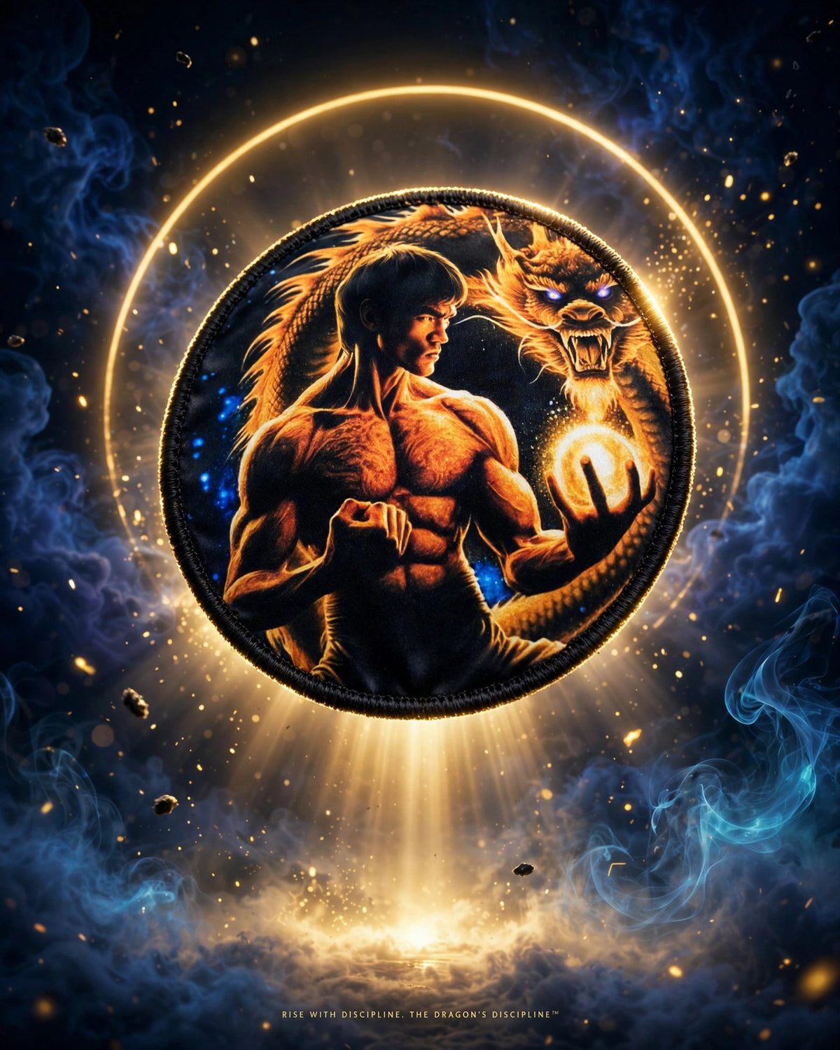 GURU KUZTOM™ — THE DRAGON'S DISCIPLINE™ — WAVE CROWN PATCH