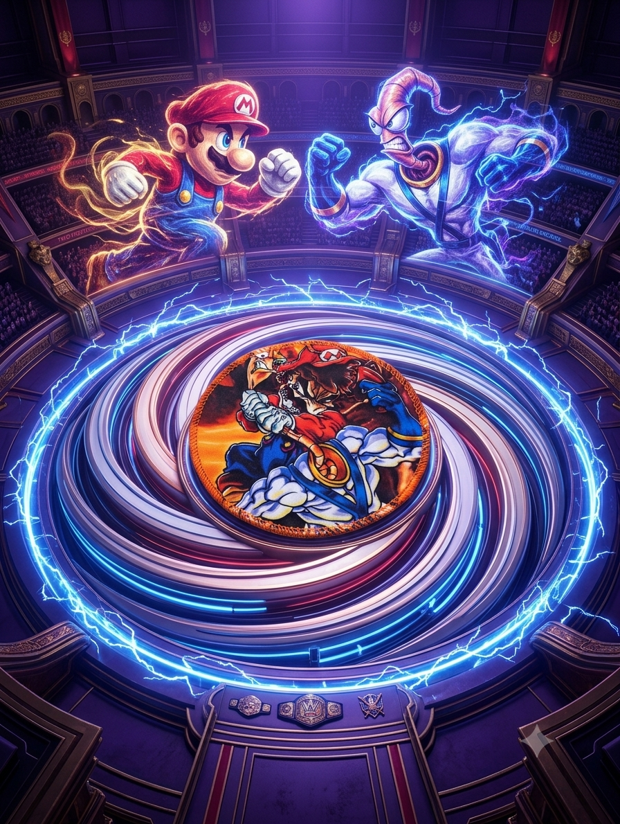 HONOR OVER GREATNESS™ — MARIO × EARTHWORM JIM™ — WAVE CROWN PATCH