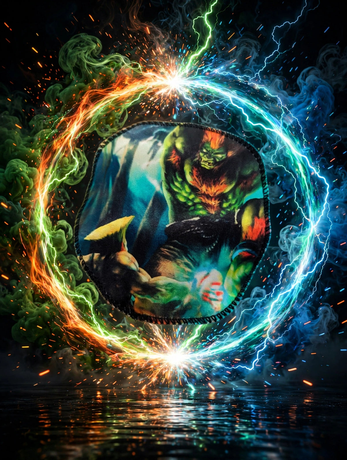 BLANKA VS. GUILE™ — Street Fighter Wave Crown Patch | GURU KUZTOM™