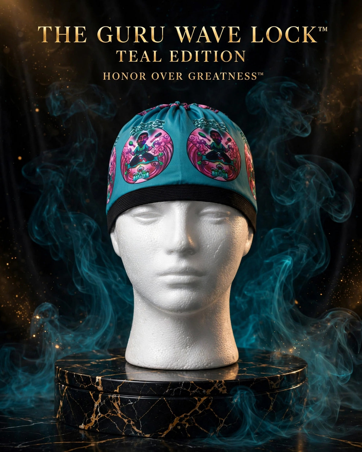 HONOR THE COTTON CANDY™ — THE GURU WAVE LOCK™ Two-Tone Cotton Candy Compression Cap | HOUSE OF GURU™