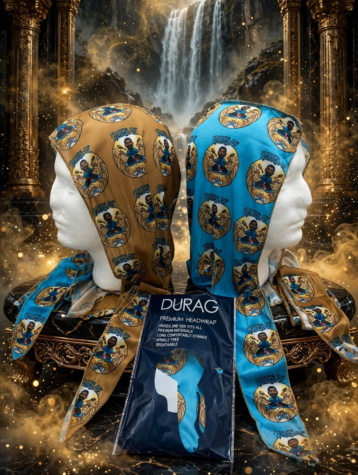 THE GILDED HONOR™ — Golden Coin Edition | Premium Silky Two-Tone Durag
