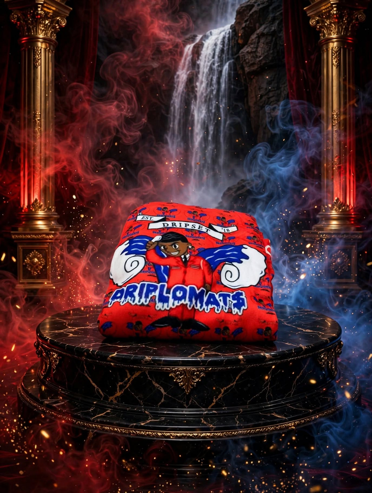 THE 40™ — RED & BLUE FLIGHT — HONOR OVER GREATNESS SQUAD™ HOODIE — O-NAME EDITION