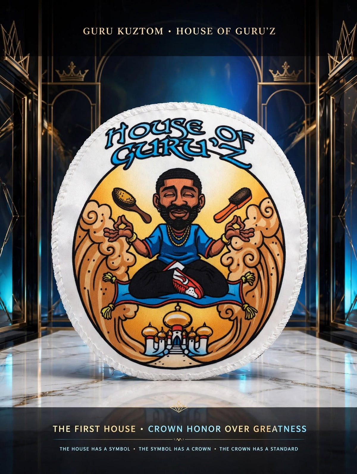 THE GURU SEAL™ — Wave Crown Patch | House of Guru'z™ Signature Edition | The House Seal Collection™ | GURU KUZTOM™