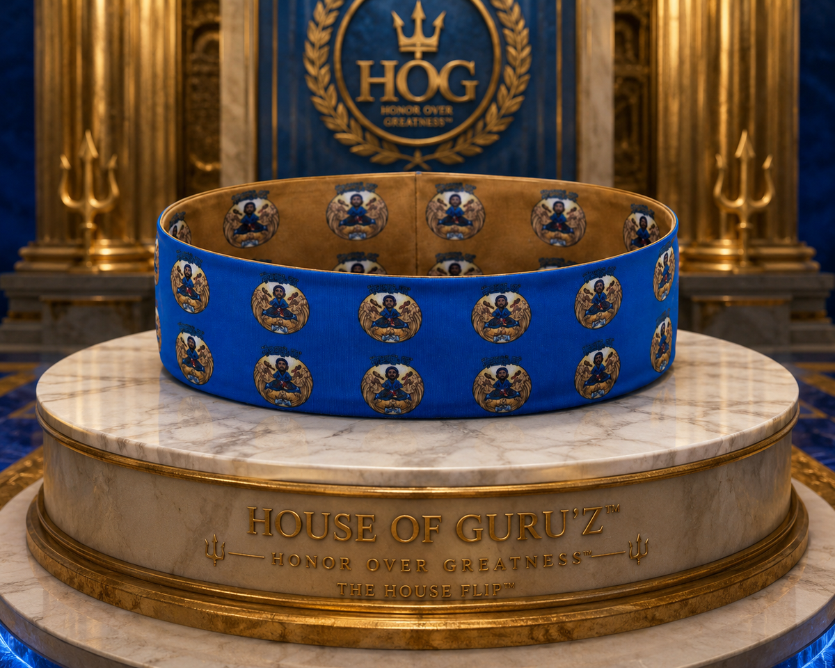 THE HOUSE FLIP™ — Reversible Two-Tone No-Knot Wave Compression Headband | All-Purpose House Edition | GURU KUZTOM™