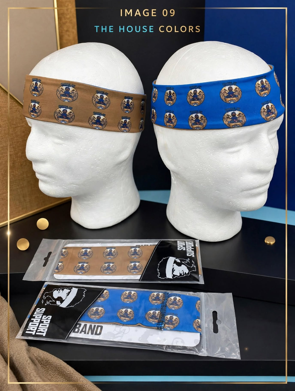 THE HOUSE FLIP™ — Reversible Two-Tone No-Knot Wave Compression Headband | All-Purpose House Edition | GURU KUZTOM™