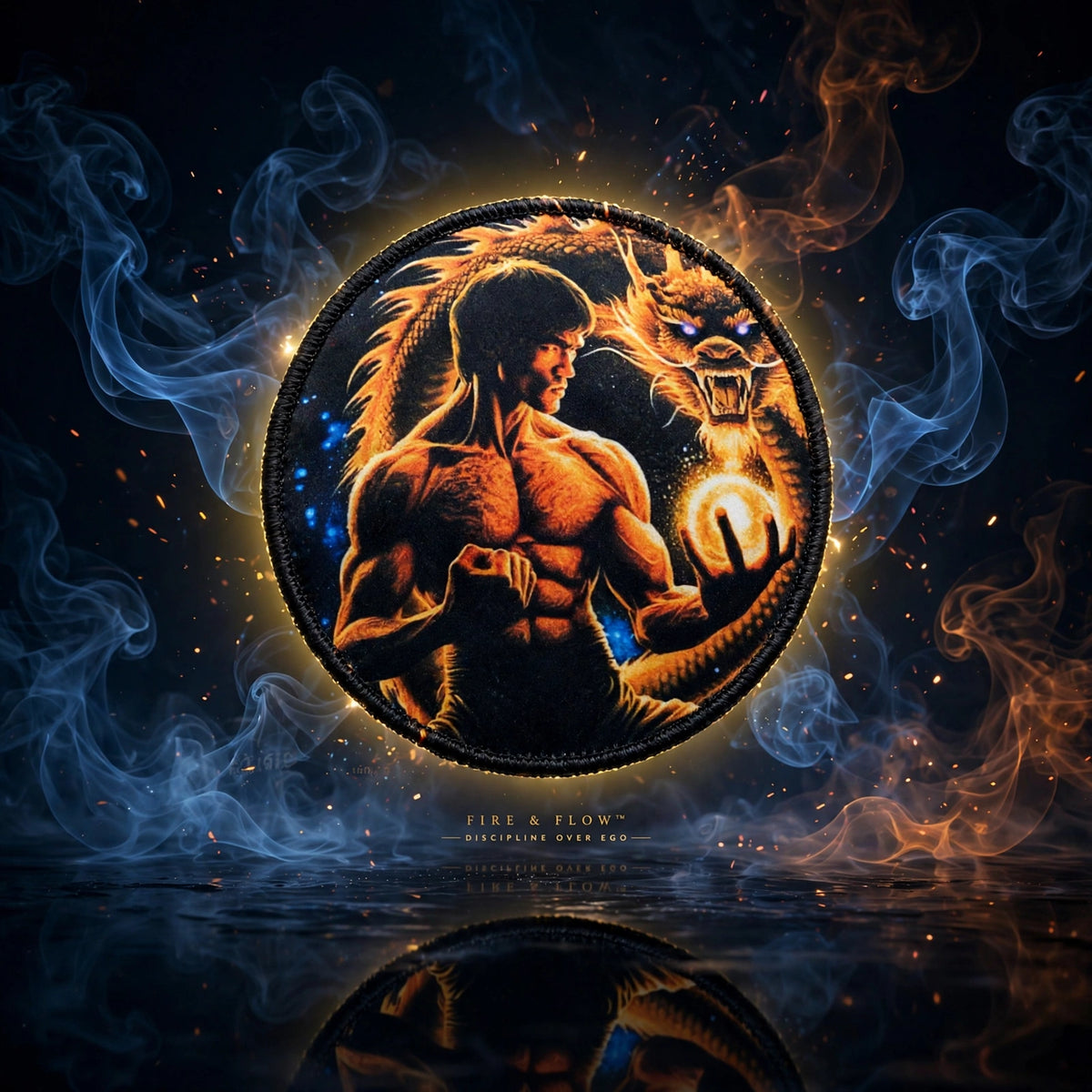 GURU KUZTOM™ — THE DRAGON'S DISCIPLINE™ — WAVE CROWN PATCH