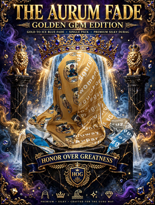 THE AURUM FADE™ — Golden Gem Edition | Gold to Ice Blue Fade | Premium Silky Durag