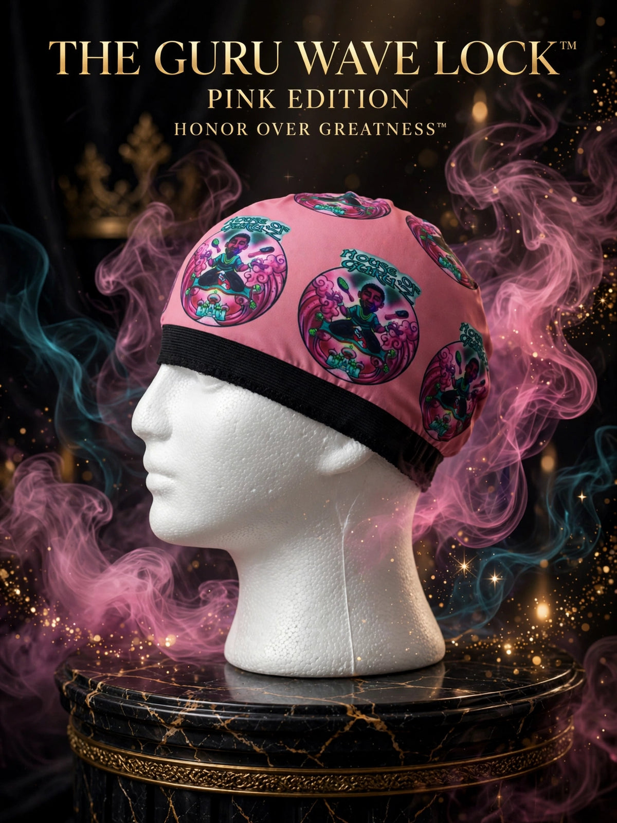 HONOR THE COTTON CANDY™ — THE GURU WAVE LOCK™ Two-Tone Cotton Candy Compression Cap | HOUSE OF GURU™