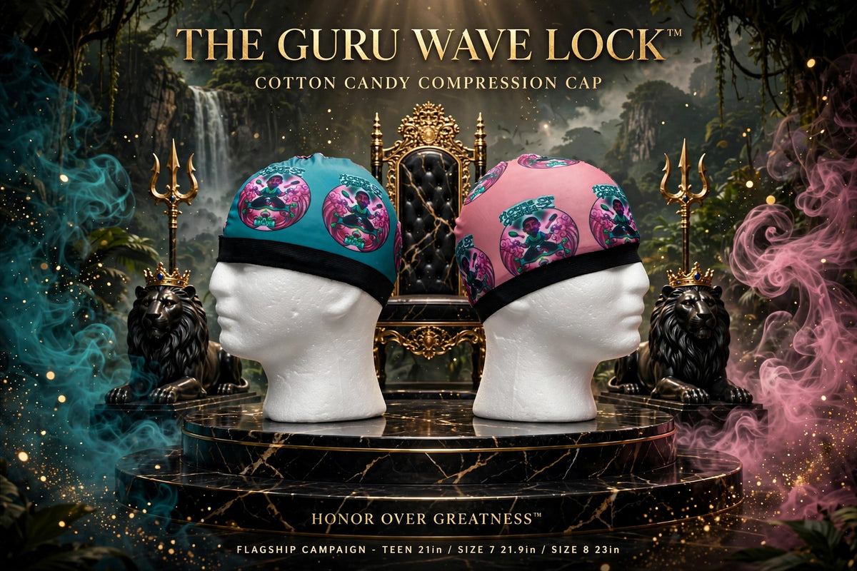 HONOR THE COTTON CANDY™ — THE GURU WAVE LOCK™ Two-Tone Cotton Candy Compression Cap | HOUSE OF GURU™