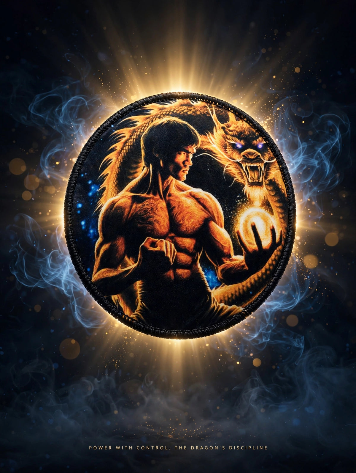 GURU KUZTOM™ — THE DRAGON'S DISCIPLINE™ — WAVE CROWN PATCH