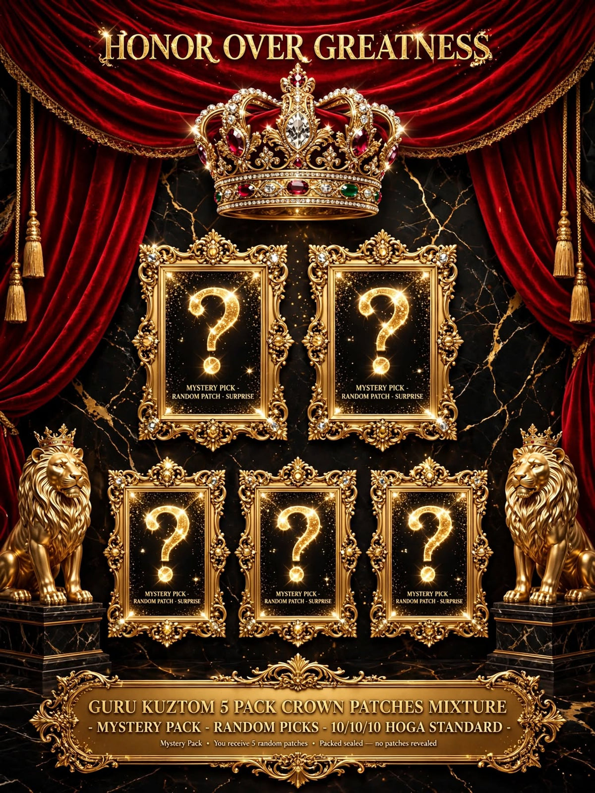 GURU KUZTOM™ — 5-Pack Mystery Crown Patches