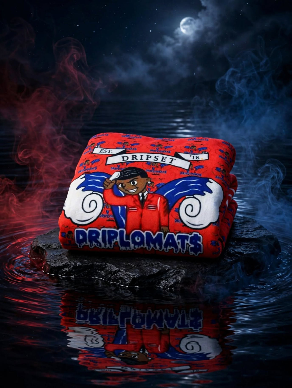 THE 40™ — RED & BLUE FLIGHT — HONOR OVER GREATNESS SQUAD™ HOODIE — O-NAME EDITION