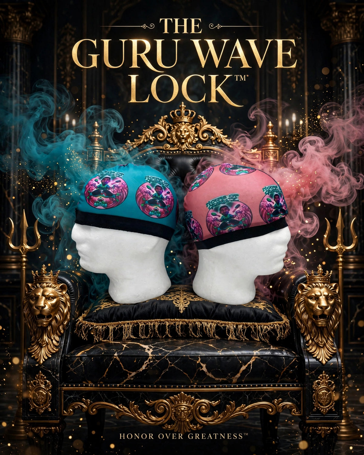 HONOR THE COTTON CANDY™ — THE GURU WAVE LOCK™ Two-Tone Cotton Candy Compression Cap | HOUSE OF GURU™